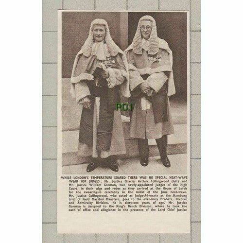 Justice Charles Arthur Collingwood William Gorman High Court Judges 1950 Cutting