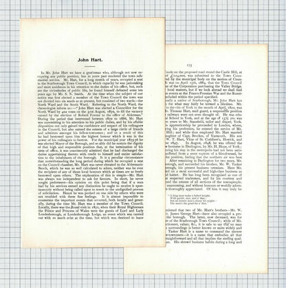 (6385) John Hart  Scarborough Town Council - 1901 Article