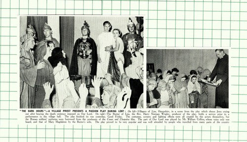 Liss Hampshire Passion Play Rev Harry Norman Wrigley William Collins - 1950 Clip