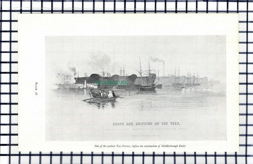 C6505) Early Tees Ferry Middlesbrough  - 1960s Book Print