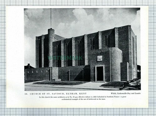 (8684) Church of St Saviour Eltham Kent  -  c.1945 Book Print