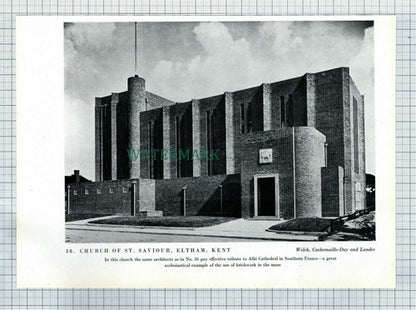 (8684) Church of St Saviour Eltham Kent  -  c.1945 Book Print