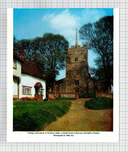 Wendens Ambo Essex Church and Cottages -  1968 Cutting