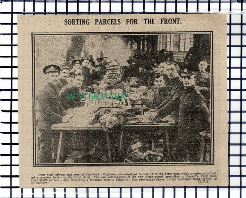 C7212) Royal Engineers Army Post World War One WW1 Regent's Park - 1916 Cutting