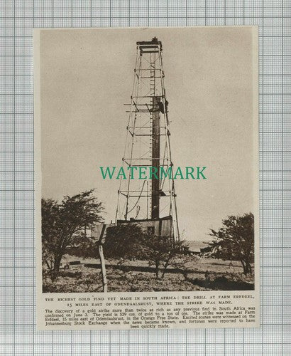 C2396) South Africa Gold Find Farm Erfdeel Near Odendaalsrust - 1949 Clip
