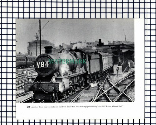 (7840) Snow Hill Railway Station 5071 Spitfire 7902 Eaton Mascot -1970s Cutting