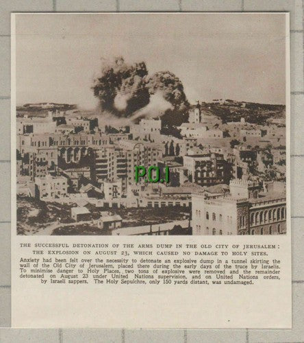 (C628) Detonation of Arms Dump In Jerusalem Old City - 1949