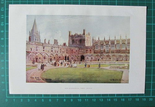 C4971) Tom Quad Christ Church Oxford / Peckwater - c.1900 Clip
