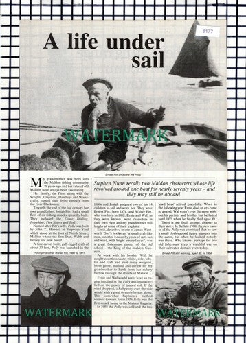 (8177) Maldon Essex Ernest &  Walter Pitt  -  1986 Article