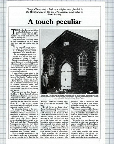 (5833) Peculiar People Chapel Steeple Essex George Barber Tillingham -  1987