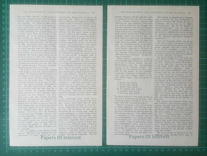 The Temiskaming & Northern Ontario Railway Canada  -1932 Article