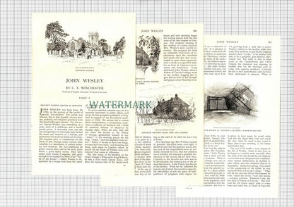 John Wesley Epworth Lincolnshire Methodism - 1903 2-Part Article