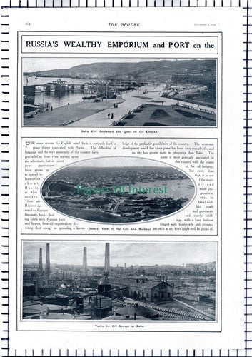 Baku Azerbaijan Russia  - 1913 Article / Print