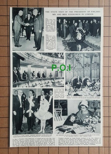 (X10) Mr & Mrs Urho Kekkonen In London President of Finland - 1961
