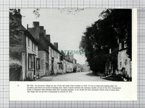 C7620) Blyth Nottinghamshire Angel Inn - Cutting