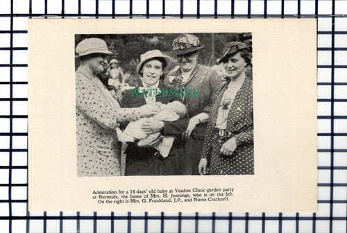C7082) Yeadon Clinic Burnside Mrs H Jennings Cracknell Frankland  - 1936 Cutting
