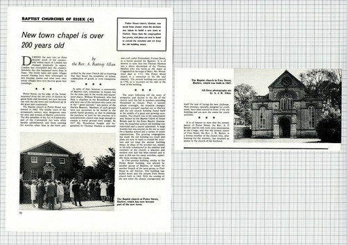 Baptist Church Potter Street Harlow Essex  Fore Street - 1968 Two-Part Cutting