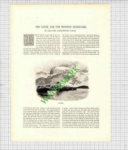 River Clyde Robert Walker  - Three Part Article From 1891