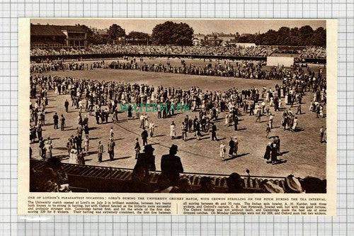 C2881) Oxford Cambridge University Cricket Match Lord's Van Ryneveld 1948 Clip