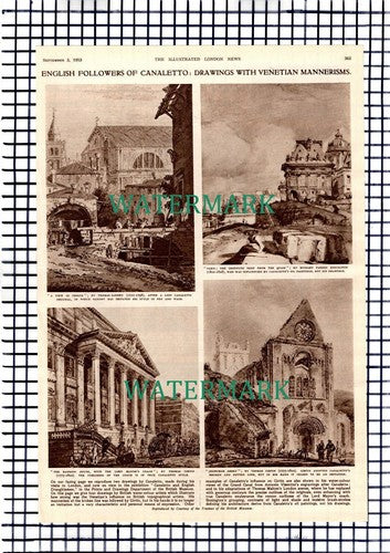 Canaletto Artist Exhibition Antonio Canale - 1953 Article