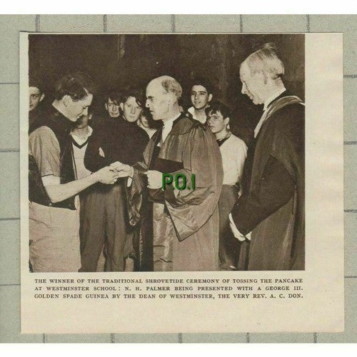 C232) Westminster School Pancake Toss N H Palmer Rev A C Don - 1949 Cutting