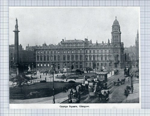 (5658) George Square & Municipal Buildings Glasgow - c.1900 Cutting