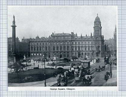(5658) George Square & Municipal Buildings Glasgow - c.1900 Cutting