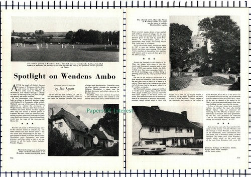 (6651) Wendens Ambo Essex Rookery Cottage Mr Snow Scraggs Weaving - 1966 Article
