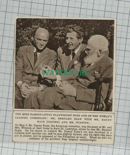 C1953) Mr Bernard Shaw With Danny Kaye & Mr Winston Ayot St Lawrence - 1949