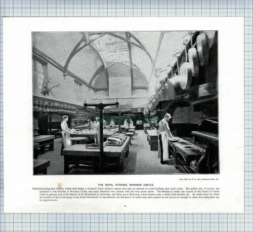 X1897) The Angel Islington London / Windsor Castle Kitchen - c.1900 Book Print
