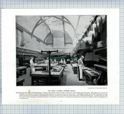X1897) The Angel Islington London / Windsor Castle Kitchen - c.1900 Book Print