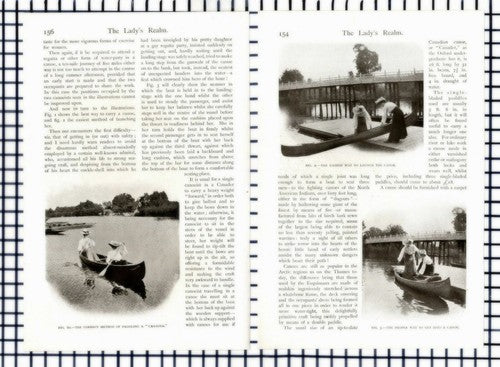 (6377) Canadian Canoeing Canader Canada - c.1905 Article