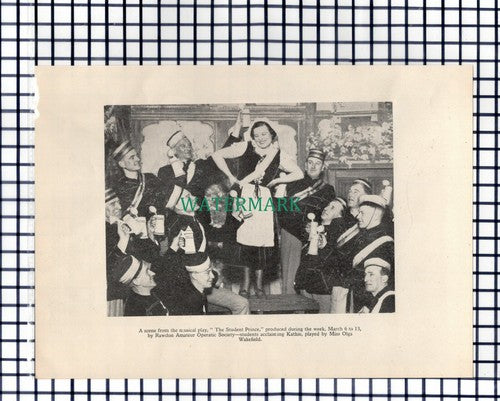(7784) Rawdon Operatic Society Miss Olga Wakefield -  1936 Cutting