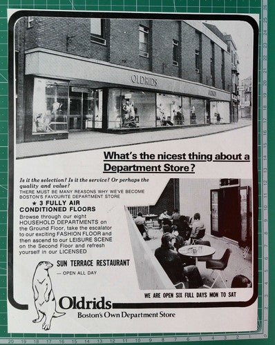 Oldrids Department Store Boston Lincolnshire Advert - 1977 Clipping / Print