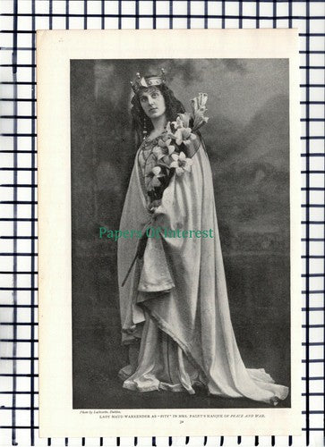 C5825) Lady Maud Warrender Mrs Paget- c.1901 Cutting