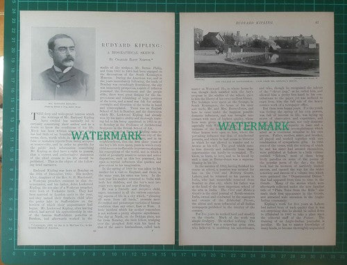 Rudyard Kipling Rottingdean Charles Eliot Norton - c.1900 Article