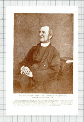 Mr G F Watts Sculptor Statue Of Energy  / Rev Frederick Temple - 1897 Book Print