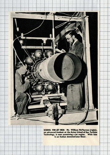 Mr William McPherson Acton School of Gas Turbine Technology - 1950 Cutting
