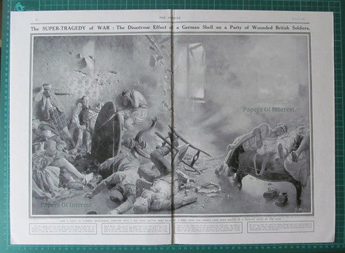 Cameron Highlanders Killed Aisne Country House World War One - 1915 Centrefold
