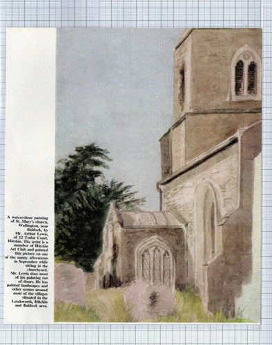 (5718) Mr Arthur Lewis Tudor Court Hitchin St Mary's Church Wallington 1967 Clip