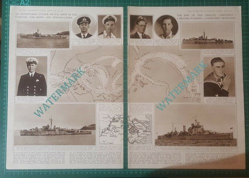HMS AMETHYST Ship LONDON Yangtse Attack Kerans Skinner Madden French - 1949