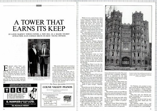 Layer Marney Tower Essex Nicholas & Sheila Charrington  - 1991 Article
