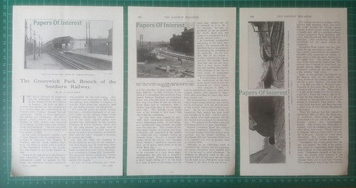 Southern Railway Greenwich Park Branch Lewisham Road HA Vallance -1932 Article