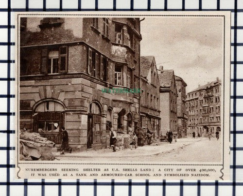 C6260) Nuremberg Germany War Damage   - 1945 Cutting