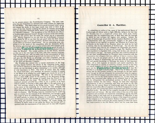 (6387) Councillor R A Marillier Mayor Scarborough Town Council  - 1901 Article