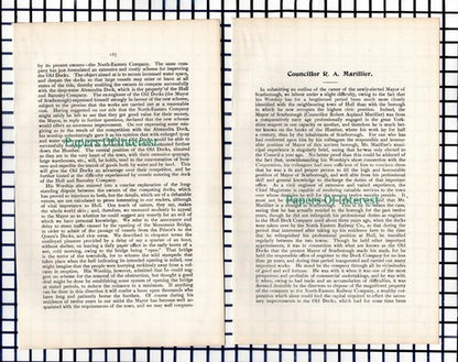 (6387) Councillor R A Marillier Mayor Scarborough Town Council  - 1901 Article