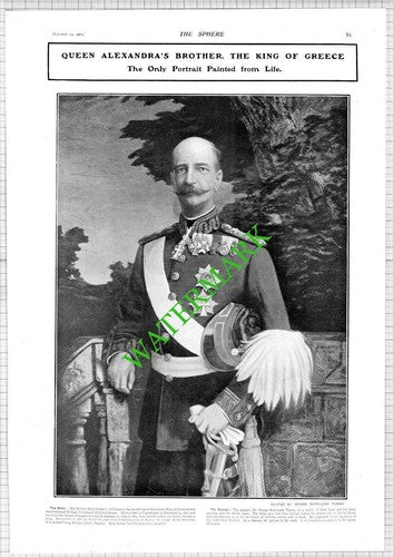 The King George I Of Greece George Burroughs TORREY - 1903 News Page / Print