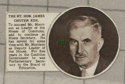 C1496) Rt Hon James Chuter Ede House of Commons - 1951 Clip SMALL!