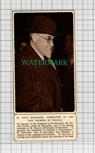 C2355) M Paul Ramadier Premier of France - 1947 Clip