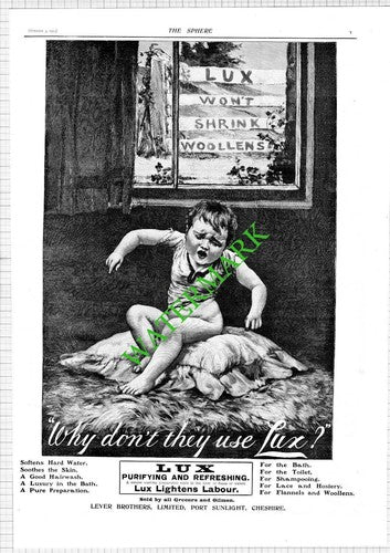Lux Soap Advert - 1903 News Page / Print